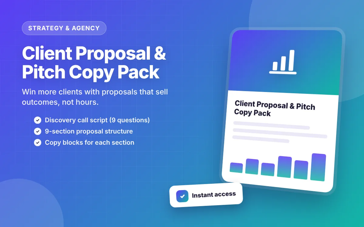 Client Proposal & Pitch Copy Pack