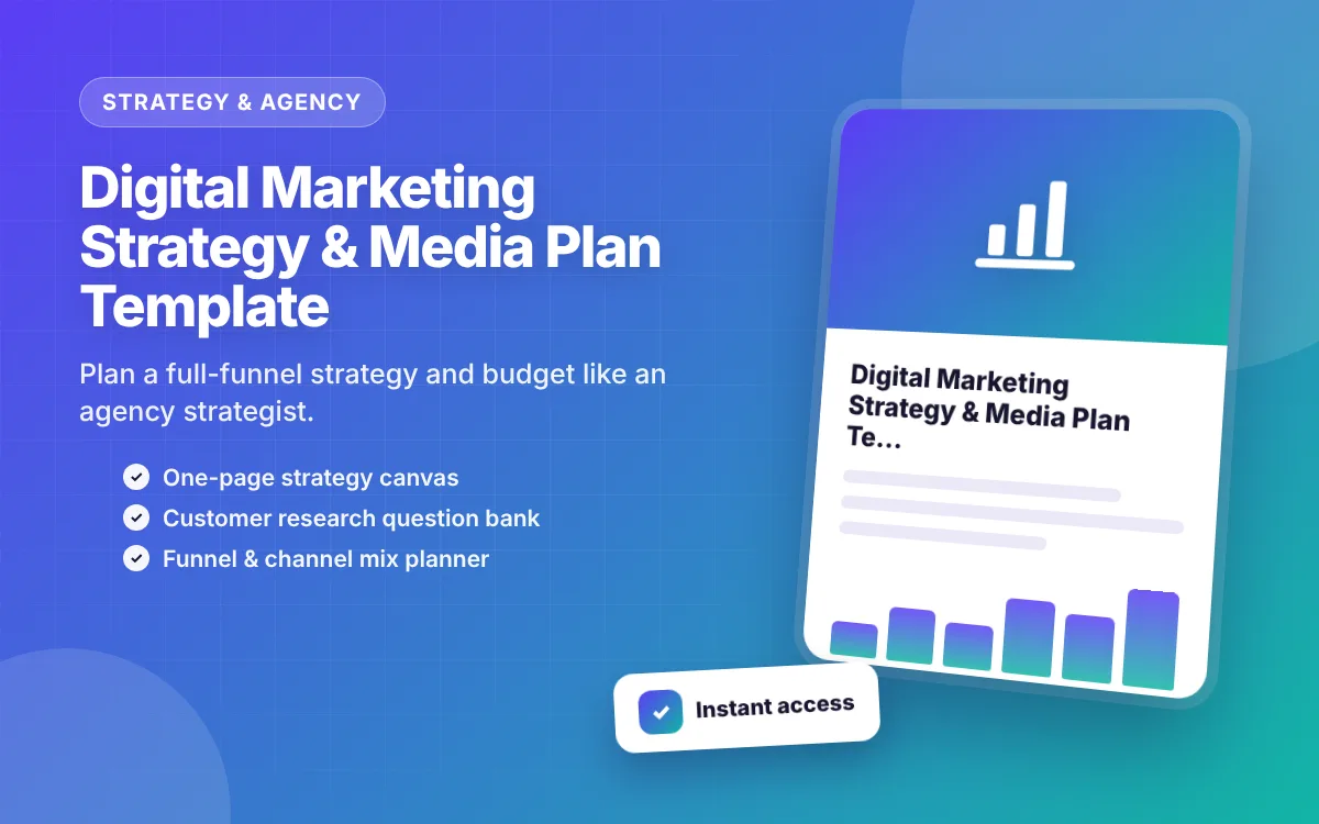 Digital Marketing Strategy & Media Plan Template