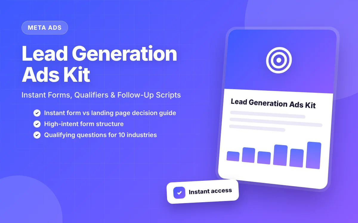 Lead Generation Ads Kit: Instant Forms, Qualifiers & Follow-Up Scripts