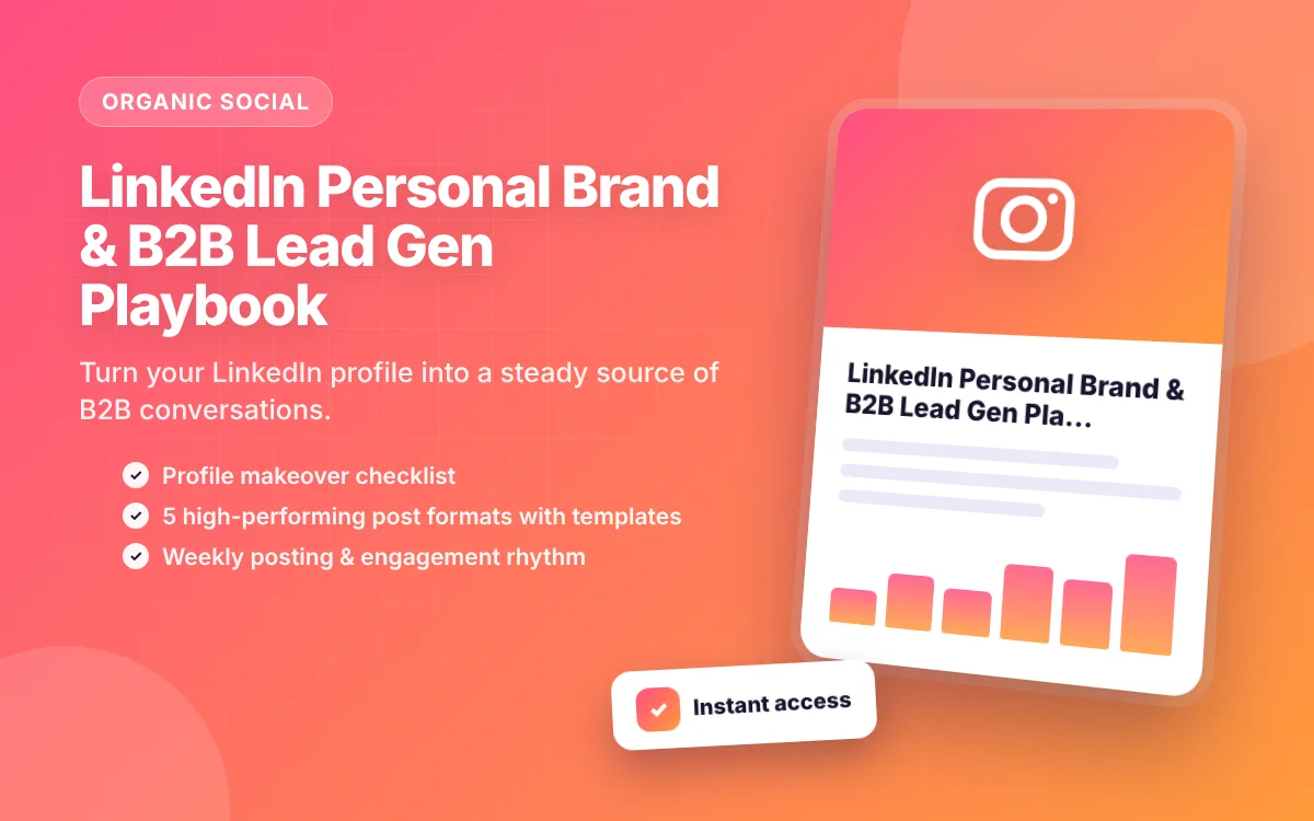 LinkedIn Personal Brand & B2B Lead Gen Playbook