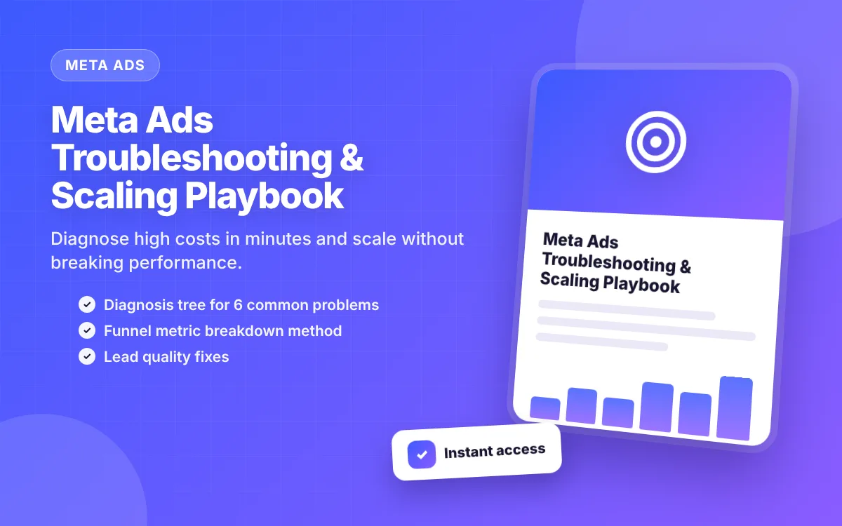 Meta Ads Troubleshooting & Scaling Playbook