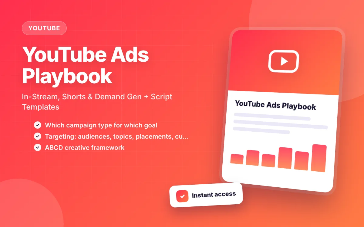 YouTube Ads Playbook: In-Stream, Shorts & Demand Gen + Script Templates